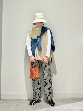 「SENSE OF PLACE by URBAN RESEAR」｜「アイテム（帽子）」を使った、asamiさん（レディース・164cm）の春コーディネート