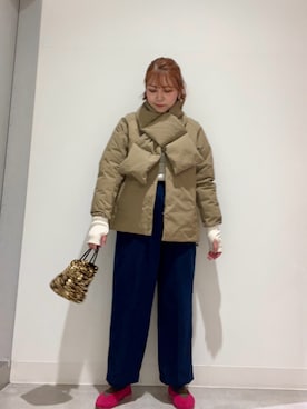 「RODE SKO」｜「アイテム（ダウンジャケット/コート）」を使った、asamiさん（レディース・164cm）の冬コーディネート