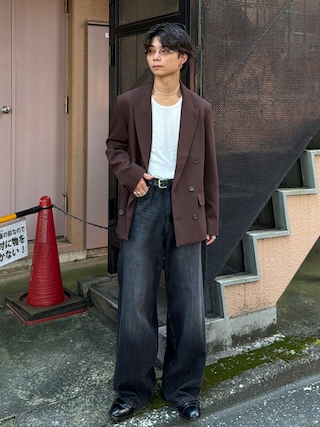「SINSS(シンス)のSlim fit tank top / スリムフィットタンクトップ(タンクトップ)」を使った、ひびさん(メンズ・168cm)の秋コーディネート