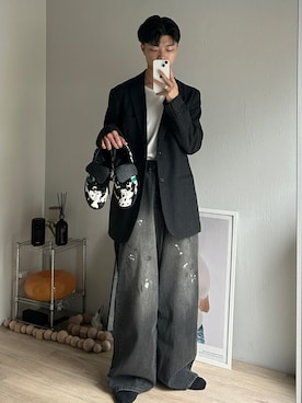 「アイテム（テーラードジャケット）」を使った、ひびさん（メンズ・168cm・20代）の秋コーディネート
