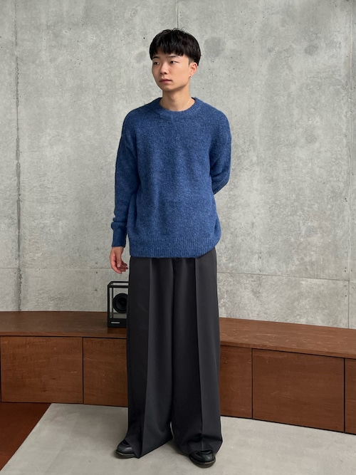 2タックワイドストレートスラックス　SINSS Center press two tuck wide straight slacks / センタープレス