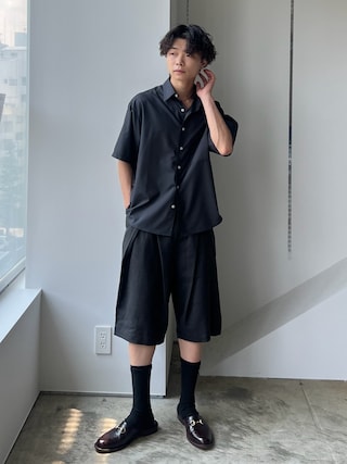 「SINSS(シンス)のWide silhouette HS shirt / ワイドシルエットHSシャツ(シャツ/ブラウス)」を使った、ひびさん(メンズ・168cm)の夏コーディネート