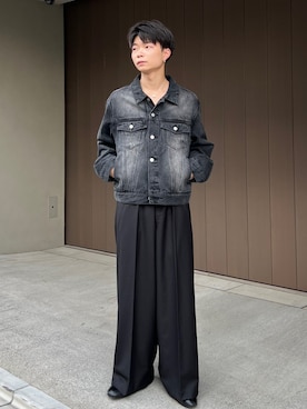 「アイテム（スラックス）」を使った、ひびさん（メンズ・168cm・20代）の秋コーディネート