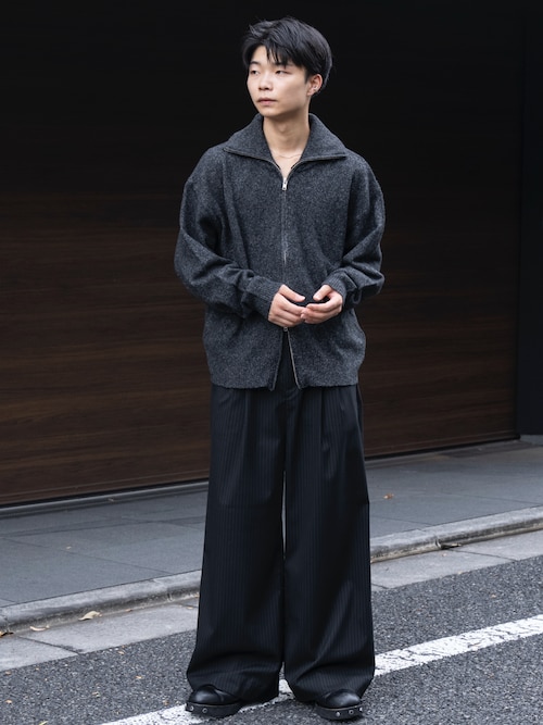 wjk ジップ ニット セーター zip knit sweater MAISON SPECIAL（メゾンスペシャル）の「2way Front Zip Knit