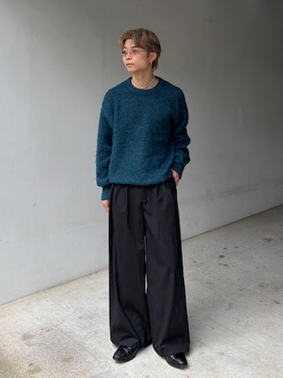 「SINSS(シンス)のBasic shaggy knit / ベーシックシャギーニット(ニット/セーター)」を使った、ひびさん(メンズ・168cm)の秋コーディネート