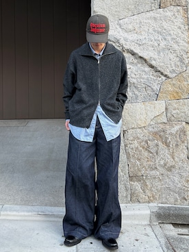 「SINSS（シンス）のアイテム（トップス）」を使った、ひびさん（メンズ・168cm）の冬コーディネート