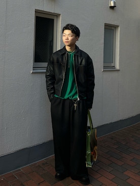 「AURALEE（オーラリー）のアイテム（スウェット）」を使った、ひびさん（メンズ・169cm）の冬コーディネート