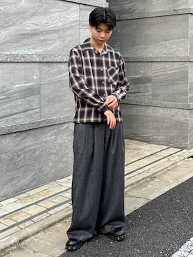「アイテム（ブーツ）」を使った、ひびさん（メンズ・168cm）の秋コーディネート