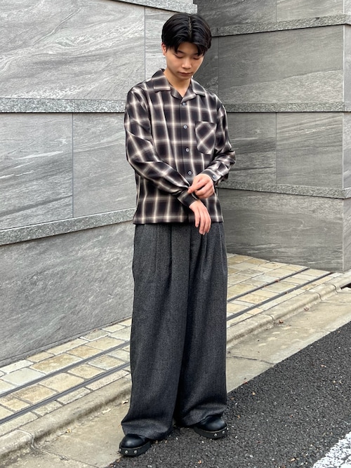 メンズウェア efflorescence open collar shirt efflorescence open collar shirt