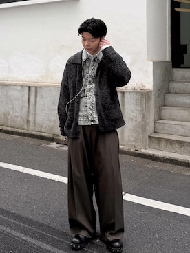 「STUDIOUS（ステュディオス）のアイテム」を使った、ひびさん（メンズ・168cm）の冬コーディネート
