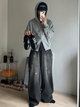 「アイテム（キャップ）」を使った、ひびさん（メンズ・168cm・20代）の秋コーディネート