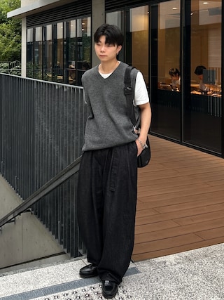 「HANES（ヘインズ）の【HANES】ＳＨＩＲＯ（Tシャツ/カットソー）」を使った、ひびさん（メンズ・168cm）の夏コーディネート