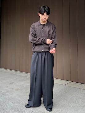「アイテム（スラックス）」を使った、ひびさん（メンズ・168cm・20代）の秋コーディネート
