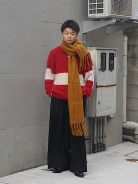 「マフラーコーデ」｜ひびさん（メンズ・169cm）の冬コーディネート