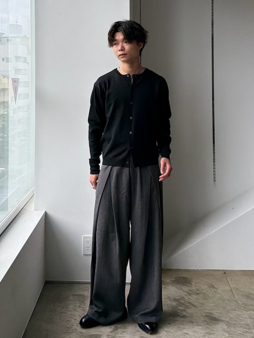 「SINSS(シンス)のCross tuck wide straight slacks / クロスタックワイドストレートスラックス(スラックス)」を使った、ひびさん(メンズ・168cm)の夏コーディネート