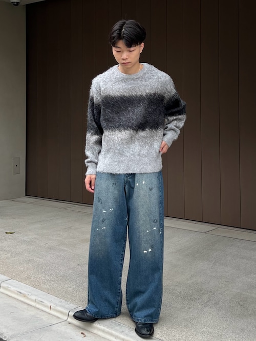 Wool blend gradation knit / ウールブレンドグラデーション
