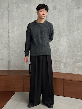 「低身長男子」｜「アイテム（トップス）」を使った、ひびさん（メンズ・168cm）の秋コーディネート