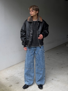 「SINSS（シンス）のアイテム（パンツ）」を使った、ひびさん（メンズ・168cm）の秋コーディネート