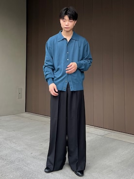 「アイテム（スラックス）」を使った、ひびさん（メンズ・168cm・20代）の秋コーディネート