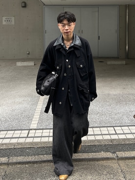 「アイテム（シャツ/ブラウス）」を使った、ひびさん（メンズ・168cm）の冬コーディネート