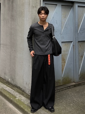 「SINSS（シンス）のアイテム（ショルダーバッグ）」を使った、ひびさん（メンズ・168cm）の秋コーディネート