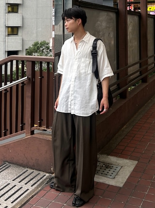 「Steven Alan（スティーブンアラン）の＜Steven Alan＞ コットン ボイル コードレーン シャツ STANDARD LOOSE（シャツ/ブラウス）」を使った、hibi_0517さん（メンズ・168cm）の夏コーディネート