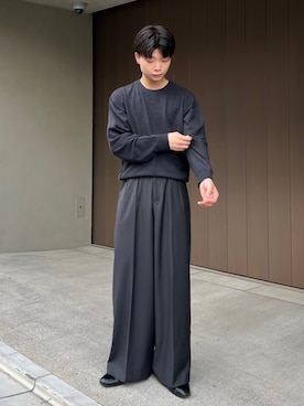 「アイテム（スラックス）」を使った、ひびさん（メンズ・168cm・20代）の秋コーディネート