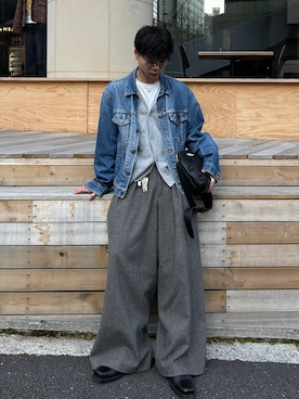 「A.D.S.R.（エーディーエスアール）のアイテム」を使った、ひびさん（メンズ・168cm）の冬コーディネート