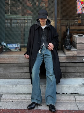 「アイテム（パーカー）」を使った、ひびさん（メンズ・168cm）の冬コーディネート