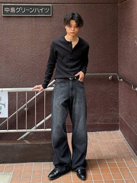 「SINSS（シンス）のアイテム（デニムパンツ）」を使った、ひびさん（メンズ・168cm）の夏コーディネート
