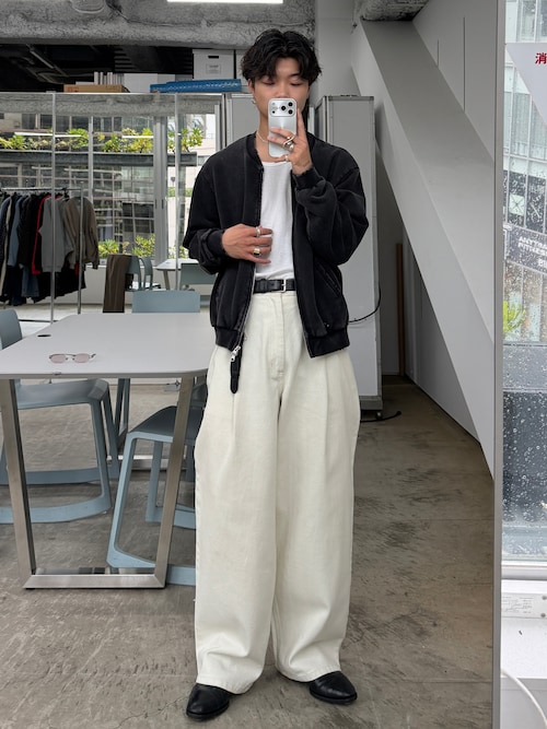 「SINSS（シンス）のWide balloon denim / ワイドバルーンデニム（デニムパンツ）」を使った、ひびさん（メンズ・168cm）の夏コーディネート
