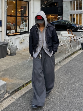 「アイテム（ブルゾン）」を使った、ひびさん（メンズ・168cm）の冬コーディネート