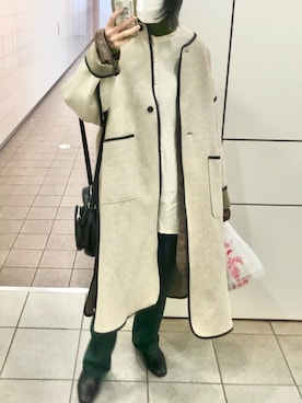 「kastane_ootd」｜「アイテム（その他アウター）」を使った、Moeriさん（レディース・163cm）の冬コーディネート