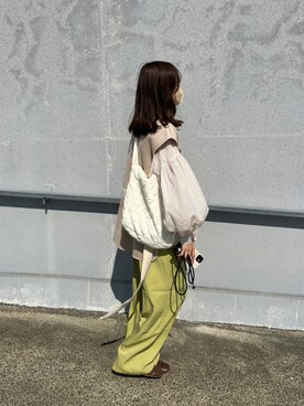 「JUNOAH（ジュノア）のアイテム（スラックス）」を使った、ohanaさん（レディース・160cm）の秋コーディネート