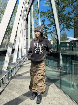 「ハロウィン」｜「アイテム（ニットキャップ/ビーニー）」を使った、marinさん（レディース・158cm）の秋コーディネート