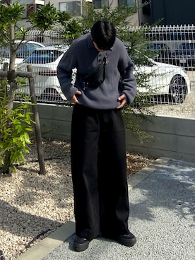 「アイテム（ボディバッグ/ウエストポーチ）」を使った、kojiさん（メンズ・174cm）の秋コーディネート