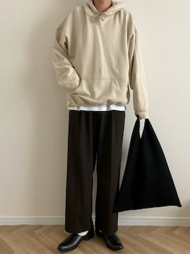 「CHAMULA（チャムラ）のアイテム」を使った、kojiさん（メンズ・173cm）の秋コーディネート