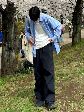 「HOKA（ホカ）のホカ HOKA Bondi 6 1019269（スニーカー）」を使った、kojiさん（メンズ・173cm）の春コーディネート