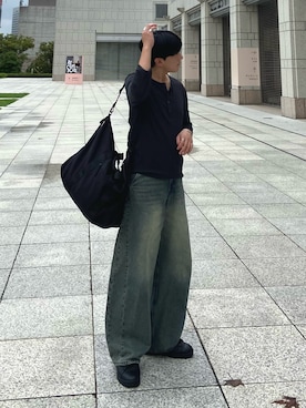 「LUENNA（ルエナ）のアイテム（パンツ）」を使った、kojiさん（メンズ・174cm）の秋コーディネート