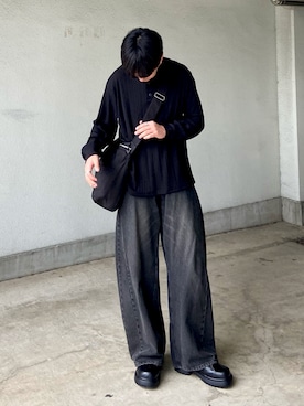 「CIYOT（シヨウト）のアイテム（トップス）」を使った、kojiさん（メンズ・174cm）の春コーディネート