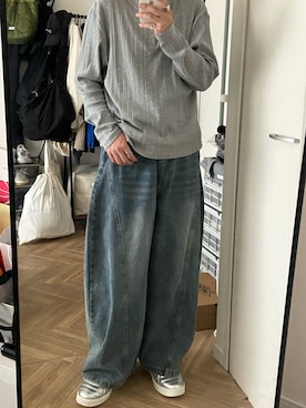 「REBALANCE（リバランス）のアイテム」を使った、kojiさん（メンズ・174cm）の春コーディネート