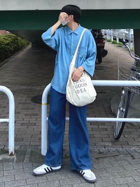 「COS（コス）のアイテム（パンツ）」を使った、kojiさん（メンズ・173cm）の春コーディネート