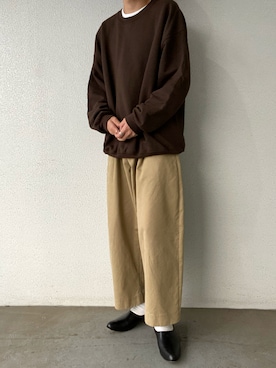 「CHAMULA（チャムラ）のアイテム」を使った、kojiさん（メンズ・173cm）の秋コーディネート