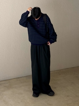 「Adoon plain（アドーンプレーン）のアイテム（パンツ）」を使った、kojiさん（メンズ・174cm）の秋コーディネート