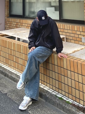 「UMBRO（アンブロ）のアイテム」を使った、kojiさん（メンズ・174cm）の春コーディネート