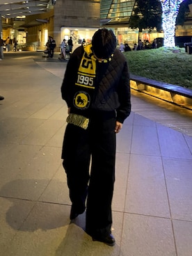 「アイテム（マフラー）」を使った、kojiさん（メンズ・174cm）の秋コーディネート