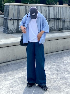 「EMIS（イミス）のアイテム」を使った、kojiさん（メンズ・174cm）の夏コーディネート