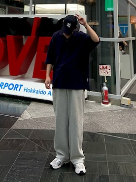 「アイテム（ポロシャツ）」を使った、kojiさん（メンズ・174cm）の秋コーディネート