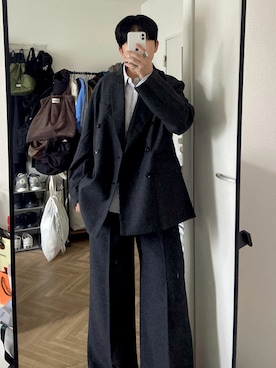 「LUENNA（ルエナ）のアイテム（パンツ）」を使った、kojiさん（メンズ・174cm）の秋コーディネート