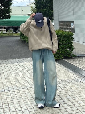 「アイテム（キャップ）」を使った、kojiさん（メンズ・174cm）の秋コーディネート